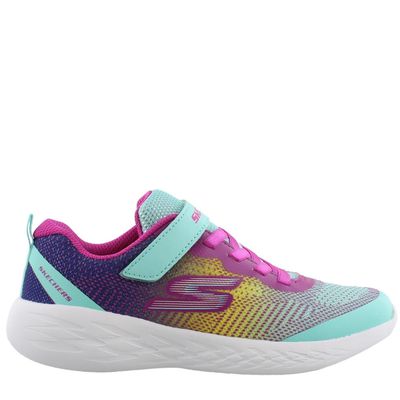 SKECHERS GIRL'S GO RUN DAZZLE STRIDES TURQOUISE CASUAL SHOE