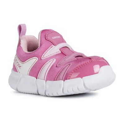 GEOX GIRL&#39;S FLEXYPER PINK SLIP ON CASUAL SHOE