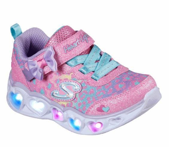 SKECHERS GIRL&#39;S TODDLER LIGHTS  HEART LIG CASUAL SHOESHTS HOT PINK ALTHLETIC SHOES