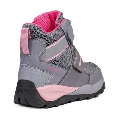 GEOX GIRL'S ORIZONT ABX WINTER BOOT GRY/PINK