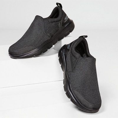 SKECHERS MEN'S GOWALK EVOLUTION ULTRA IMPECCABLE BLACK ATHLETIC SHOE