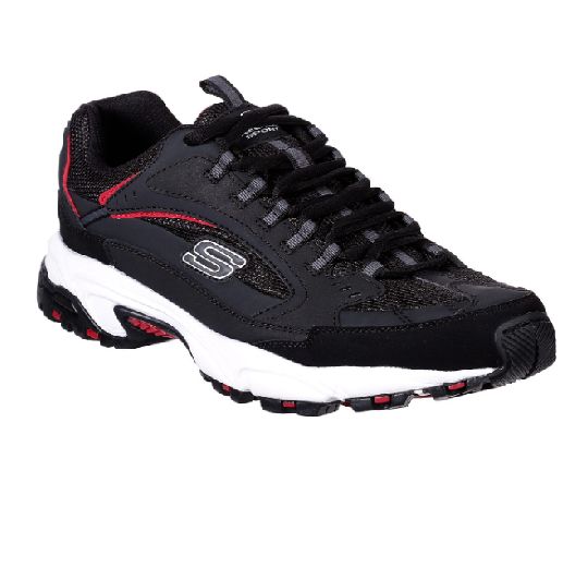 SKECHERS MEN&#39;S CUTBACK BLACK ATHLETIC SHOE