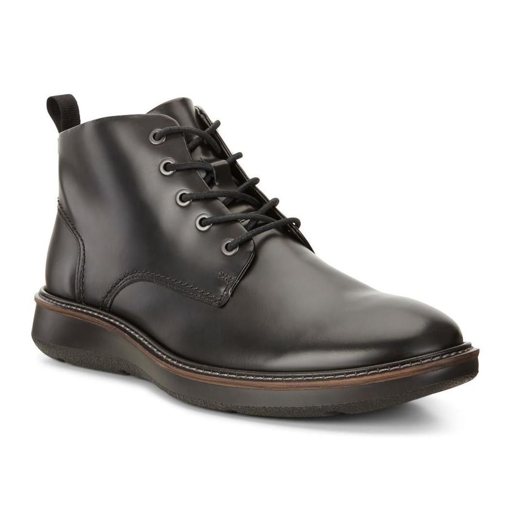 ECCO MEN&#39;S LHASA PLAIN TOE DRESS BOOT