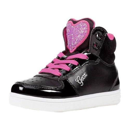 GEOX LITTLE GIRL&#39;S ANKLE CASUAL BOOT DJROCK BLK