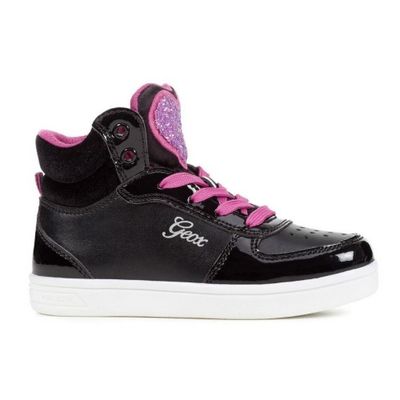 GEOX LITTLE GIRL'S ANKLE CASUAL BOOT DJROCK BLK