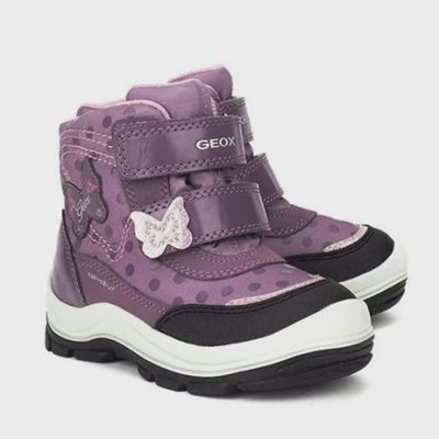 GEOX LITTLE GIRL&#39;S FLANFIL WINTER BOOT PURPLE
