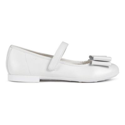 GEOX TODDLER GIRL'S DRESS SHOE BALLERINAS PLIÉ WHT