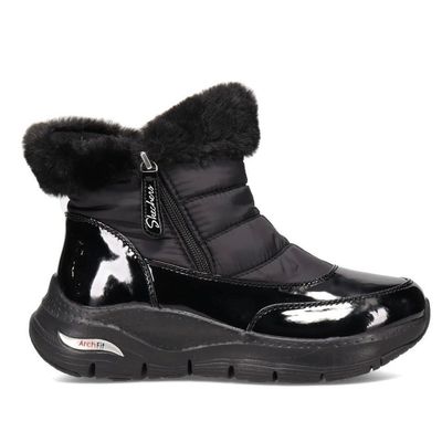 SKECHERS WOMEN'S ARCH FIT COOL PUFF BLK CASUAL BOOTS