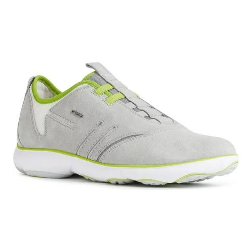 GEOX MEN&#39;S ATHLETIC SHOE NEBULA LT GREY/LT GREEN
