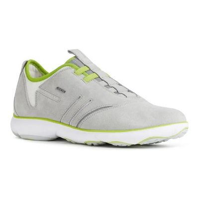 GEOX MEN'S ATHLETIC SHOE NEBULA LT GREY/LT GREEN