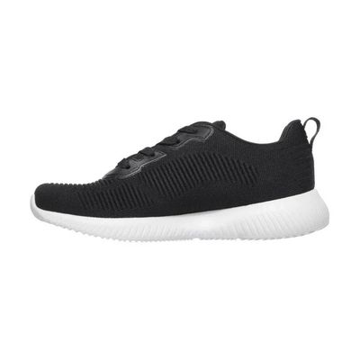 SKECHERS WOMEN'S BOBS SQUAD TOUGH ATHLETIC SHOE TALK BLK&amp;WHT
