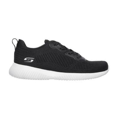 SKECHERS WOMEN'S BOBS SQUAD TOUGH ATHLETIC SHOE TALK BLK&amp;WHT