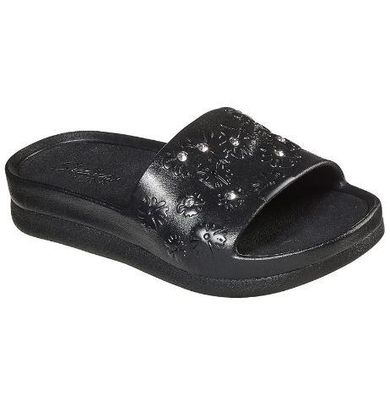 SKECHERS WOMEN&#39;S CASUAL CALI CHARM REFLECTION BLK SLIPPER