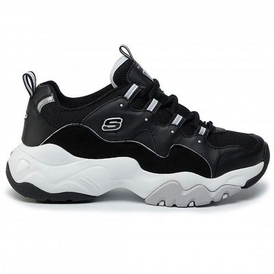 SKECHERS WOMEN'S D'LITES 3.0 ZENWAY BKW CASUAL SHOES