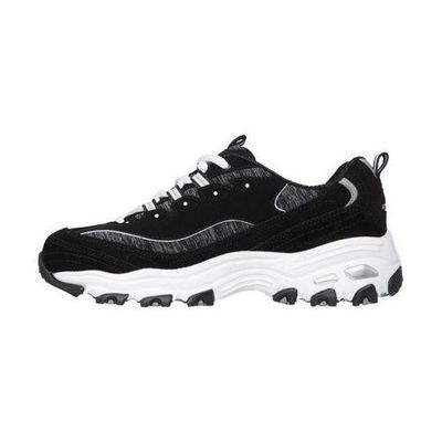 SKECHERS WOMEN'S D'LITES-ME TIME  BLACK CASUAL SHOES