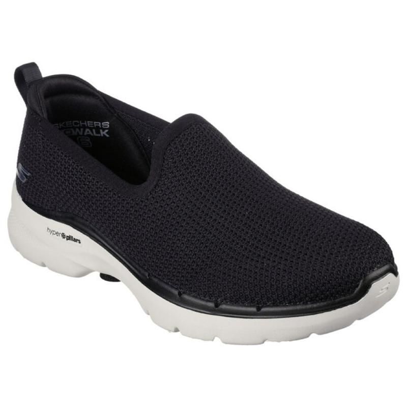 SKECHERS WOMEN&#39;S GO WALK 6 - CLEAR VIRTUE ATHLETIC SHOE, Size: 6.5(US)