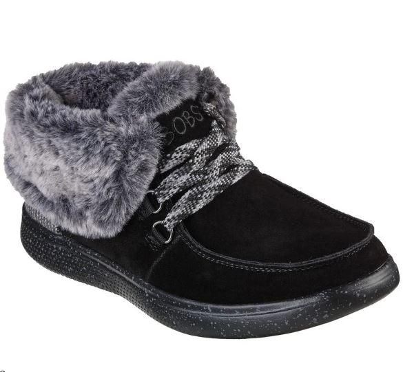 SKECHERS WOMEN&#39;S BOBS SKIPPER WITHER BOOT BLK, Size: 5.5(US)