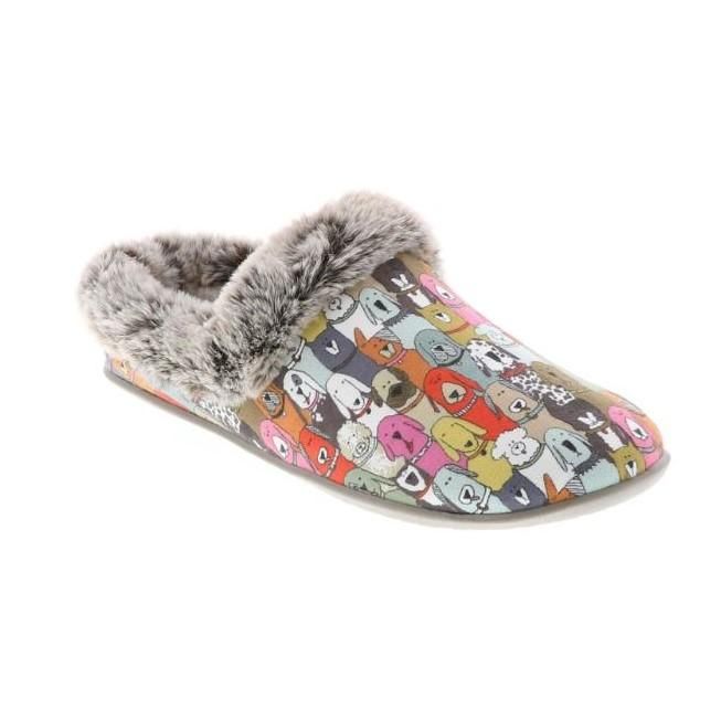 SKECHERS WOMEN&#39;S CUDDLE MUTTS MULTI SLIPPER, Size: 7(US)