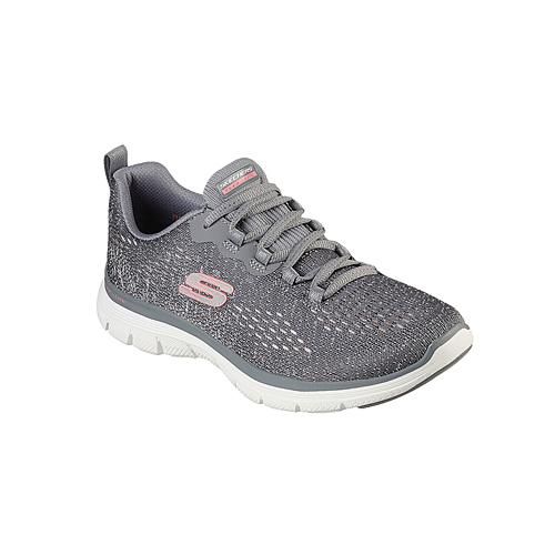 SKECHERS WOMEN&#39;S FLEX APPEAL 4.0 - VIVID SPIRIT GYPK ALTHLETIC SHOES, Size: 8(US)