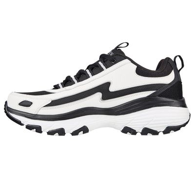 SKECHERS MEN'S D'LITES ARCH FIT WHITE BLACK ATHLETIC SHOE