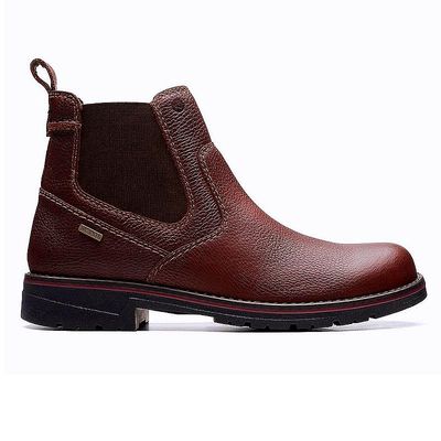CLARKS MEN'S CASUAL BOOT MORRIS UP TUMB DARK BROWN