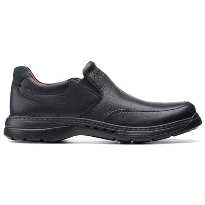 CLARKS MEN'S DRESS SHOE UN BRAWLEY STEP BLK WIDE