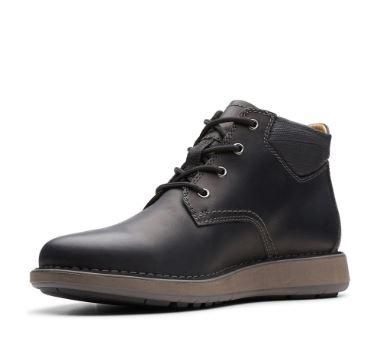 CLARKS MEN'S CASUAL BOOT UN LARVIK TOP BLACK