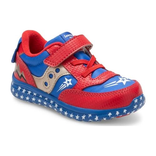 SAUCONY BOY&#39;S RUNNER S-B JAZZ LITE  RED/BLU