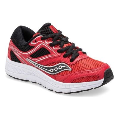SAUCONY BOY'S RUNNER S-COHESION 12 RD/BLK WIDE