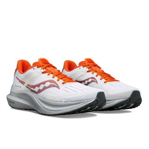 SAUCONY MEN&#39;S TEMPUS  WHITE/PEPPER ATHLETIC SHOE