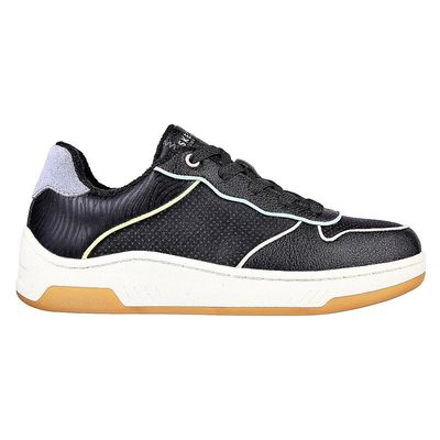 SKECHERS WOMEN'S UPBEAT TRACERS SNEAKER BLK MULTI ALTHLETIC SHOES