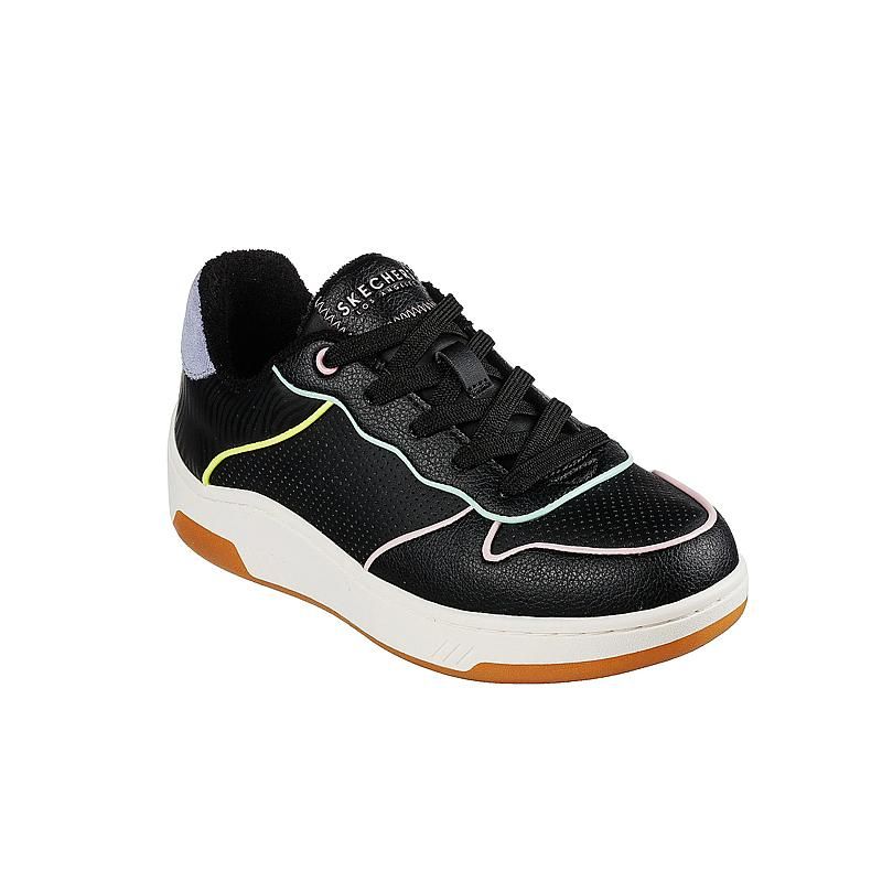 SKECHERS WOMEN&#39;S UPBEAT TRACERS SNEAKER BLK MULTI ALTHLETIC SHOES, Size: 5.5(US)