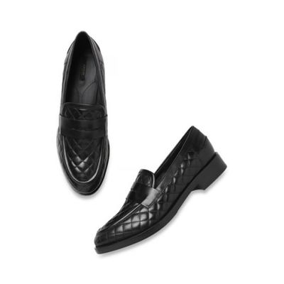 GEOX WOMEN'S BROGUE BLACK CASUAL SHOE
