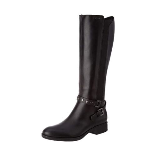 GEOX WOMEN&#39;S FELICITY BLK TALL CASUAL BOOT WATERPROOF