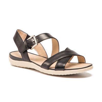 GEOX WOMEN&#39;S SANDAL SAND VEGA BLACK