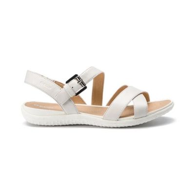GEOX WOMEN'S SAND VEGA SANDAL OFF WHITE