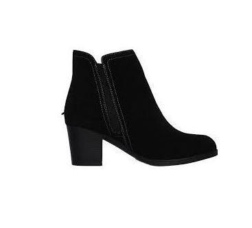 SKECHERS WOMEN&#39;S TAXI-SINGLE LADIES BLK CASUAL BOOTS
