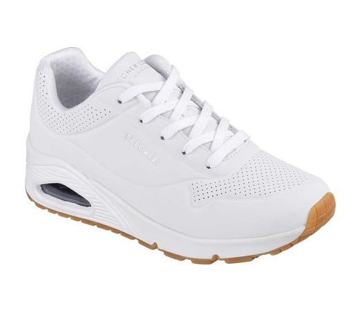 SKECHERS WOMEN&#39;S STAND ON AIR WHITE ALTHLETIC SHOES, Size: 6(US)