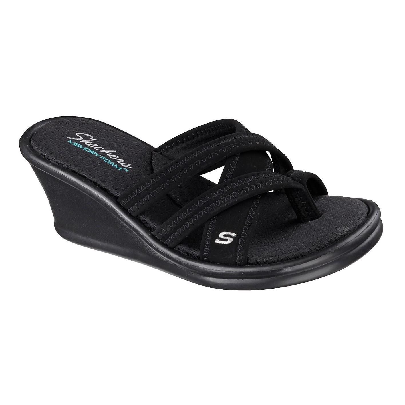 SKECHERS WOMEN&#39;S SANDAL RUMBLERS BBK, Size: 8(US)