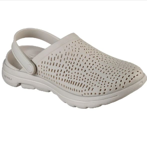 SKECHERS WOMEN&#39;S SANDAL GO WALK 5 FOAMIES  NAT SANDAL, Size: 6(US)