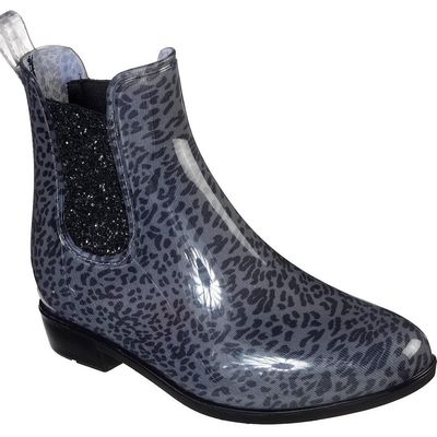 SKECHERS WOMEN&#39;S PUDDLER WILD GAL CHARCOAL RAIRWEAR