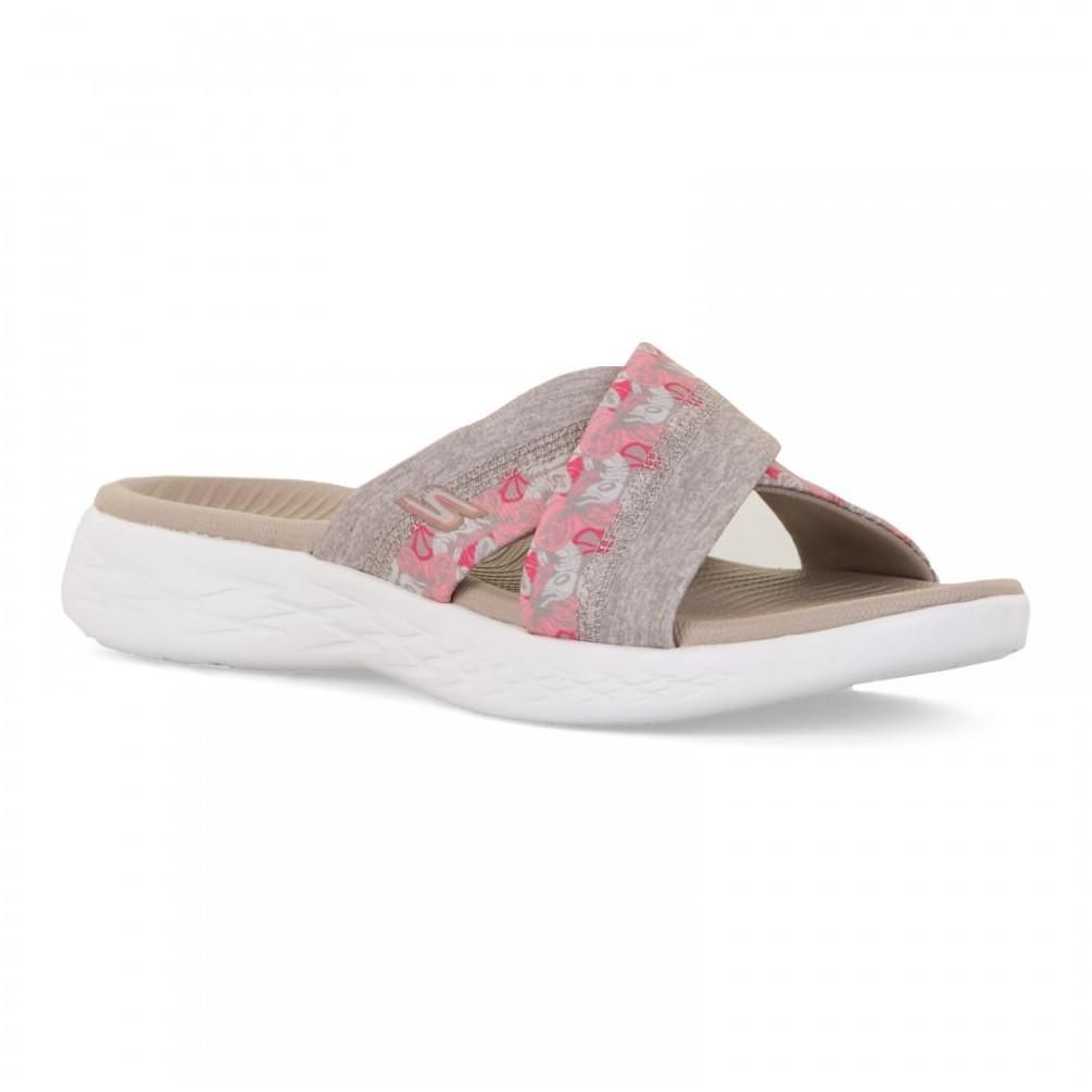 SKECHERS WOMEN&#39;S ON THE GO 600 MONARCH TAUPE SLIPPER, Size: 8(US)