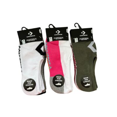 CONVERSE WOMEN&#39;S HALF CUSHION ULTRA LOW LINER SOCKS