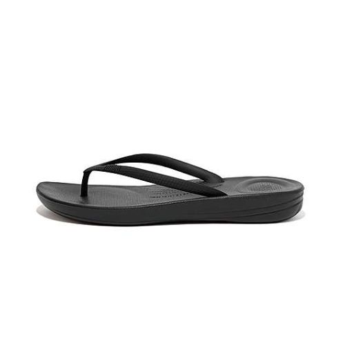 FITFLOP WOMEN&#39;S IQUSHION ERGONOMIC SLIPPERS ALL BLK, Size: 5(US)