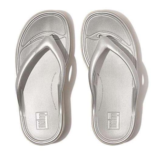 FITFLOP WOMEN&#39;S RELIEFF METALLIC RECOVERY TOE-POST SLIPPERS, Size: 6(US)