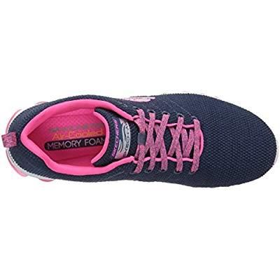 SKECHERS WOMEN'S NEXT CHAPTER NAVY/PINK CASUAL SHOES