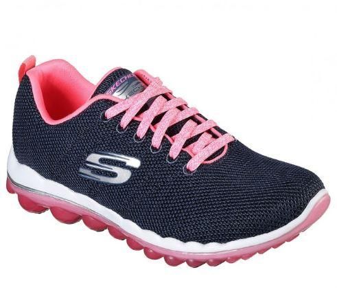 SKECHERS WOMEN&#39;S NEXT CHAPTER NAVY/PINK CASUAL SHOES