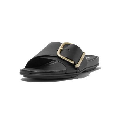 FITFLOP WOMEN'S GRACIE MAXI BUCKLE LEATHER SLIPPERS