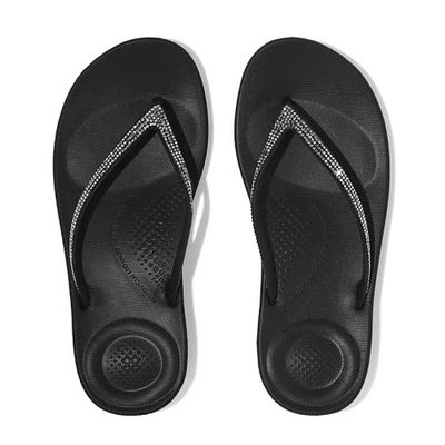 FITFLOP WOMEN'S IQUSHION SLIPPER SPARKLE BLK