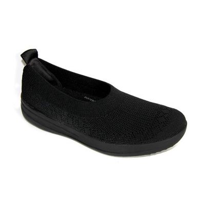 FITFLOP WOMEN'S UBERKNIT BALLERINA BLK CASUAL SHOE